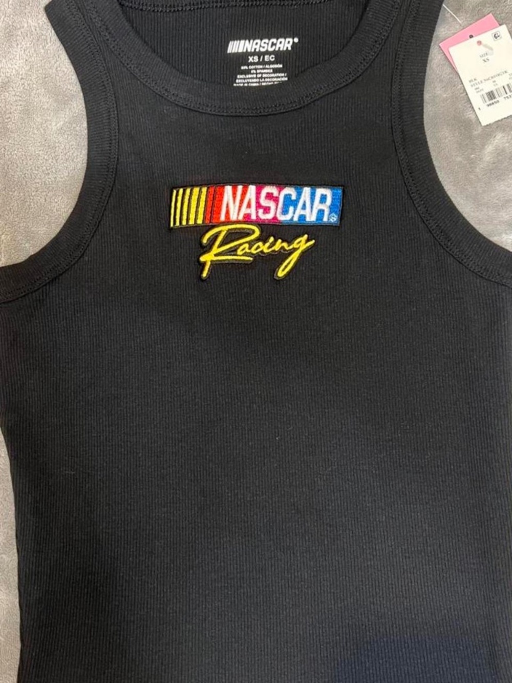 women nascar graphic tank top